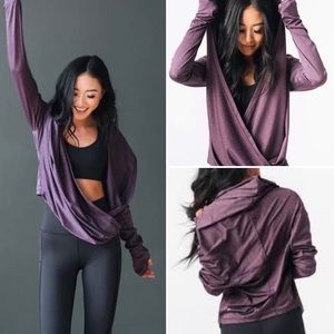 Zyia Active Coffee Purple Yoga Shawl